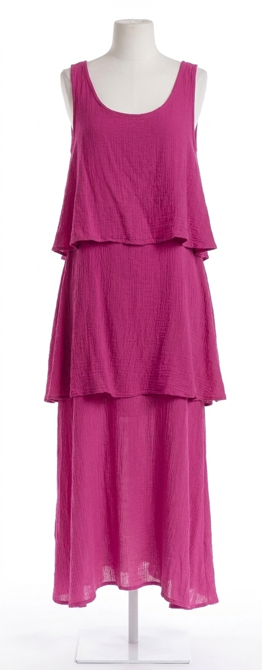 NEW OH MY GAUZE! dream cotton dress in fuchsia